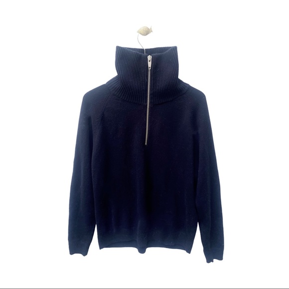 The Kooples Sweaters - the kooples turtleneck cashmere wool zip sweater